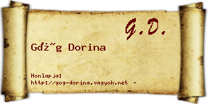 Góg Dorina névjegykártya